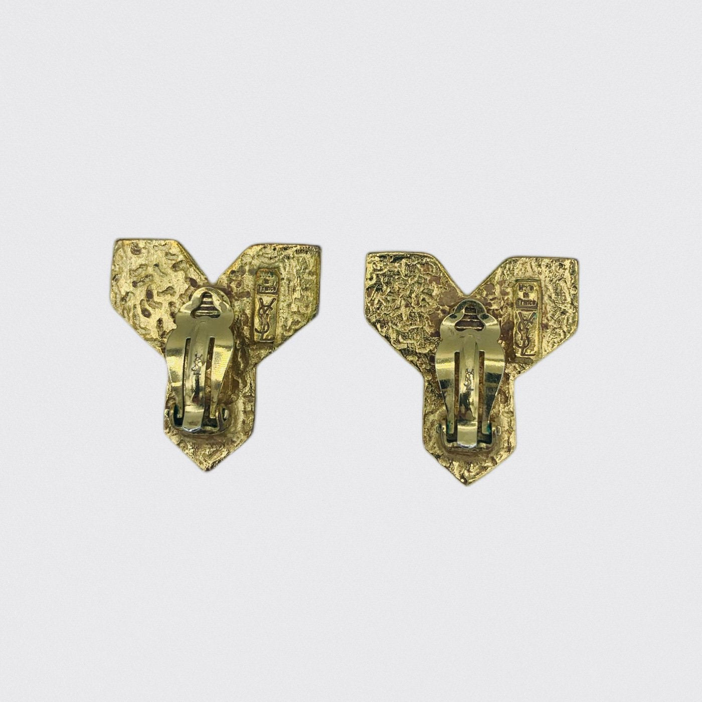 Lysis vintage Yves Saint Laurent Y-shaped earrings - 1990s
