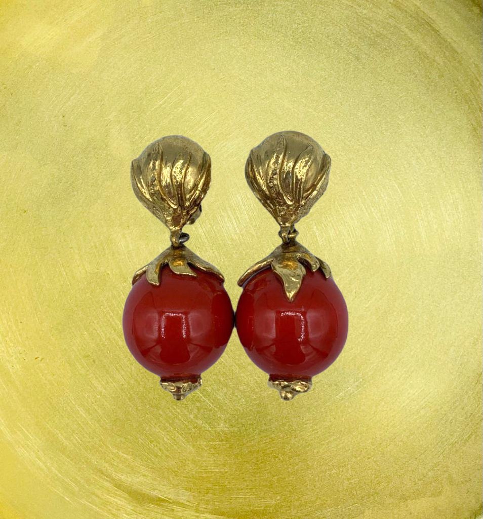 Lysis vintage Yves Saint Laurent Cherry earrings - 1980s