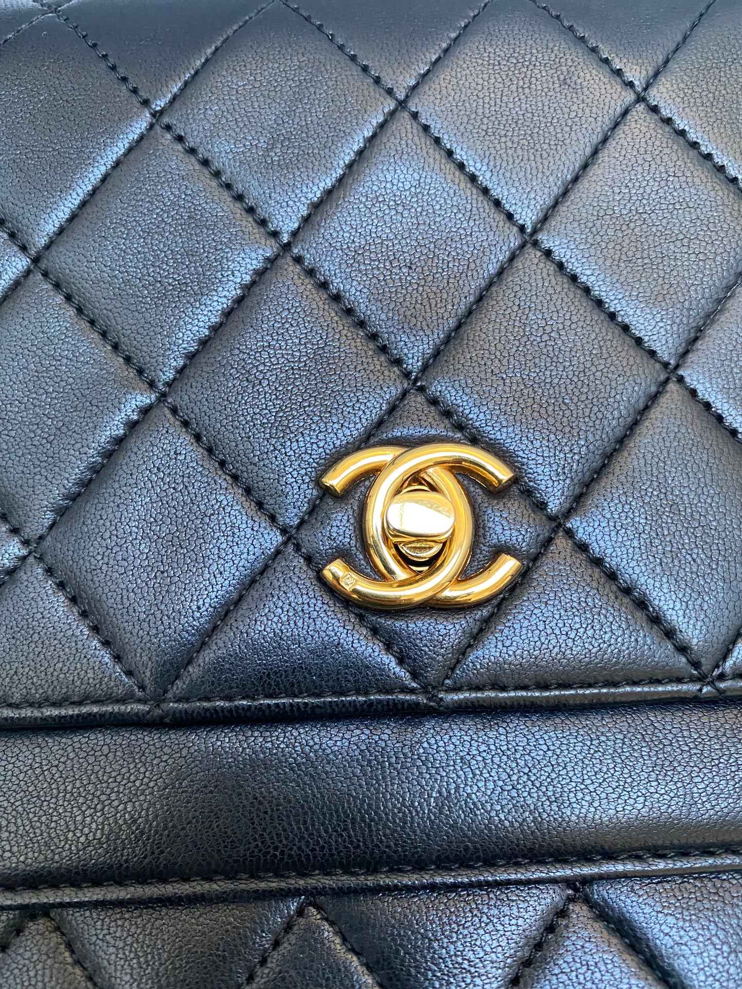 Chanel vintage black quilted flap bag