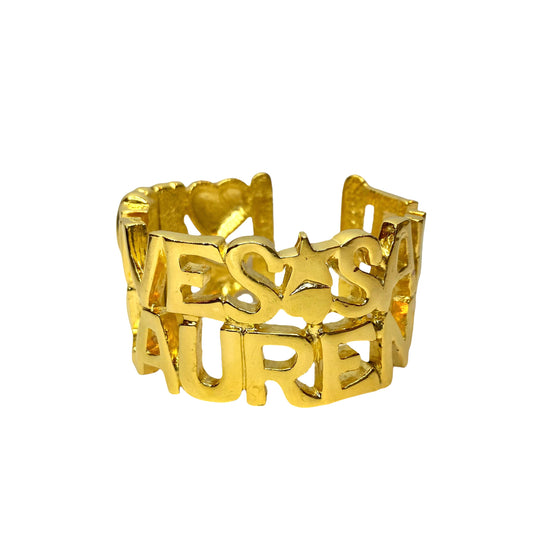 Lysis vintage Saint Laurent vintage bracelet logo cuff - 1990s