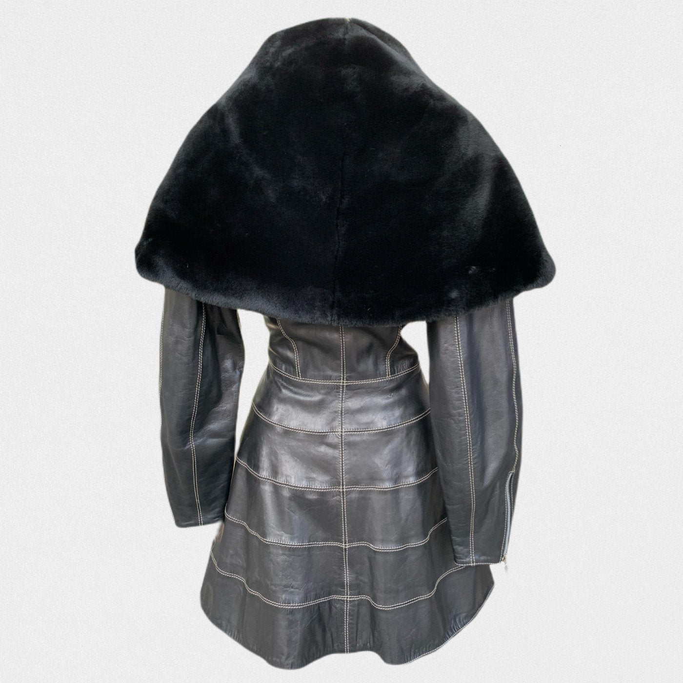 Lysis vintage Claude Montana Ideal leather winter coat - M - 1992