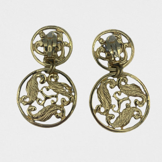 Lysis vintage Yves Saint Laurent arabesque earrings - 1990s