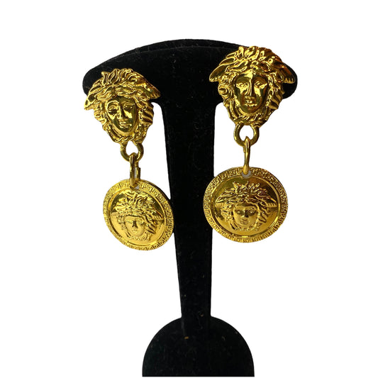 Lysis vintage Versace Medusa vintage pendant clip earrings  by Gianni Versace - 1990s